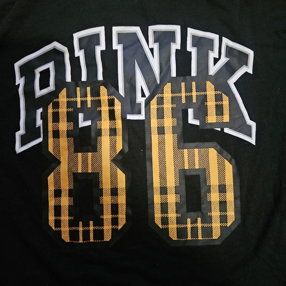 PINK Victoria's Secret Black Long Sleeve Boyfriend Tee